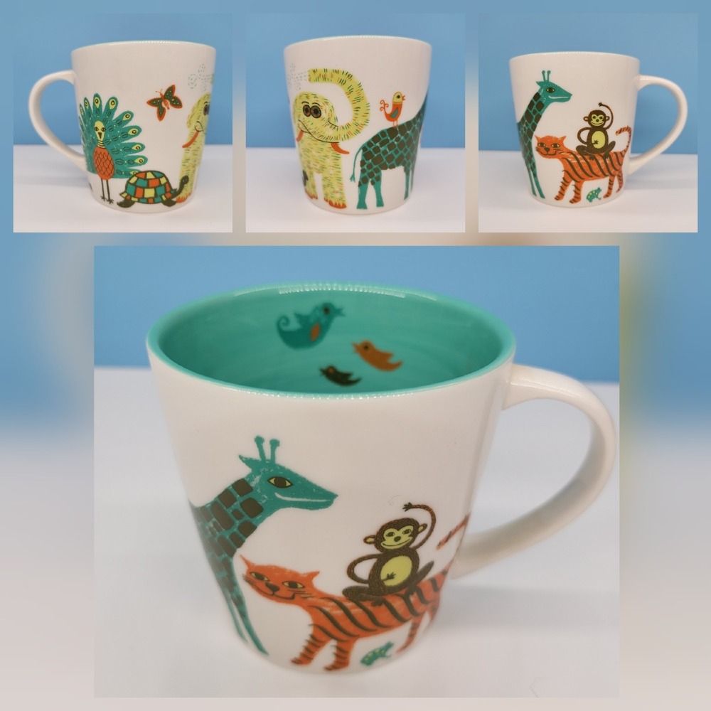Starbucks 2008 Safari Animal Jungle Zoo 10oz Mug, Bone China‎